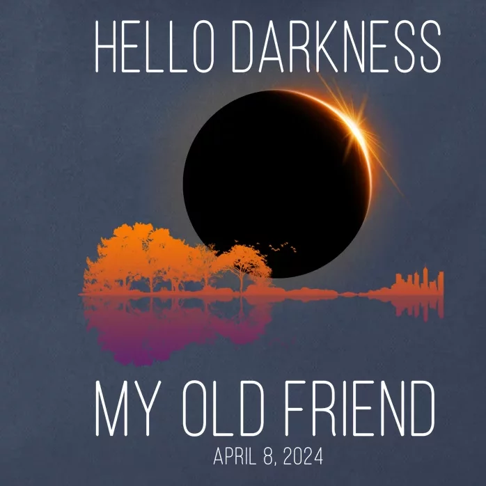 Hello Darkness My Old Friend Solar Eclipse April 8 Zip Tote Bag