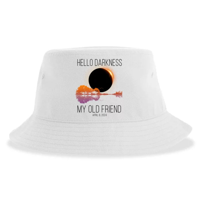 Hello Darkness My Old Friend Solar Eclipse April 8 Sustainable Bucket Hat