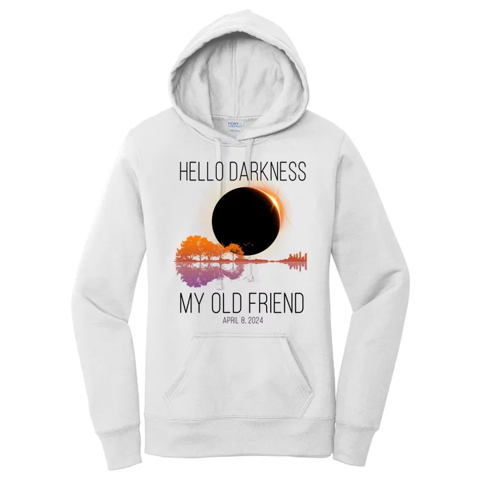 Hello Darkness My Old Friend Solar Eclipse April 8 Women's Pullover Hoodie