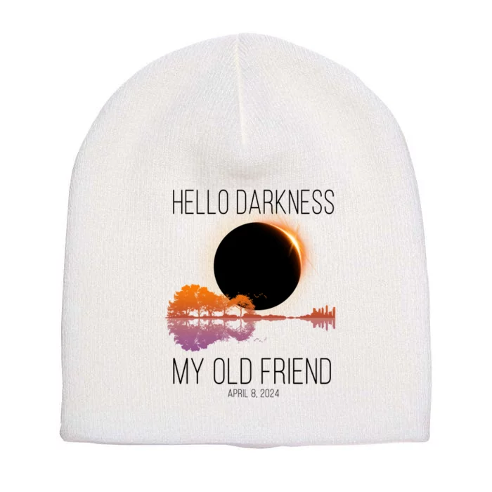 Hello Darkness My Old Friend Solar Eclipse April 8 Short Acrylic Beanie