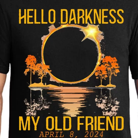 Hello Darkness My Old Friend Solar Eclipse April 08 2024 Pajama Set