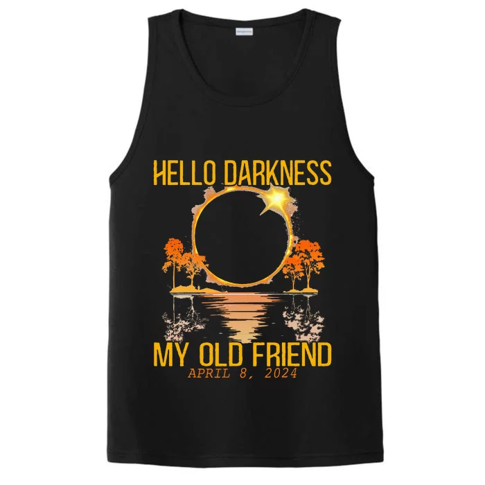 Hello Darkness My Old Friend Solar Eclipse April 08 2024 Performance Tank