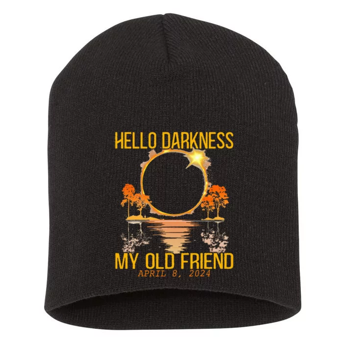 Hello Darkness My Old Friend Solar Eclipse April 08 2024 Short Acrylic Beanie