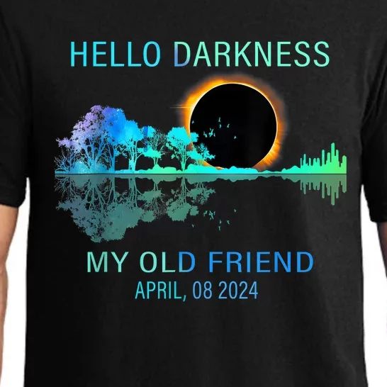 Hello Darkness My Old Friend 2024 Solar Eclipse April 08 2024 Pajama Set