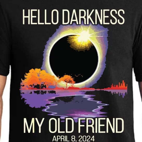 Hello Darkness My Old Friend Solar Eclipse April 08 2024 Pajama Set