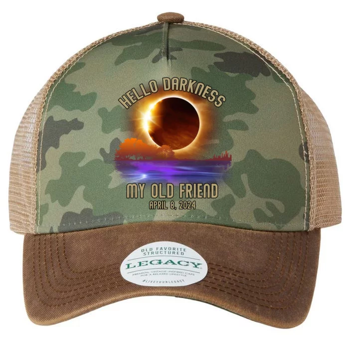 Hello Darkness My Old Friend Solar Eclipse April 08 2024 Legacy Tie Dye Trucker Hat