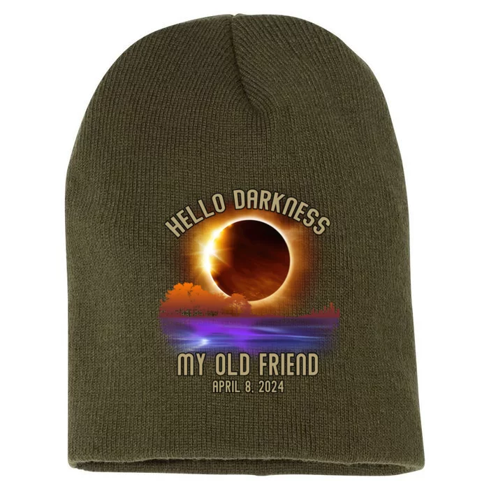 Hello Darkness My Old Friend Solar Eclipse April 08 2024 Short Acrylic Beanie