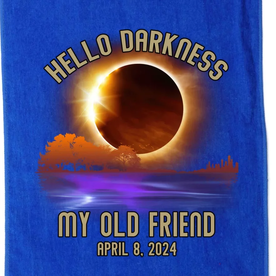 Hello Darkness My Old Friend Solar Eclipse April 08 2024 Platinum Collection Golf Towel