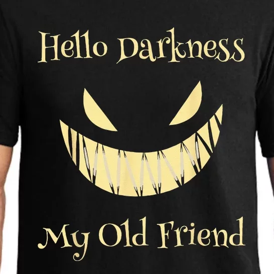 Hello Darkness My Old Friend Scary Pumpkin Pajama Set