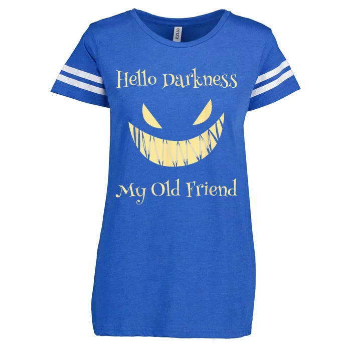 Hello Darkness My Old Friend Scary Pumpkin Enza Ladies Jersey Football T-Shirt