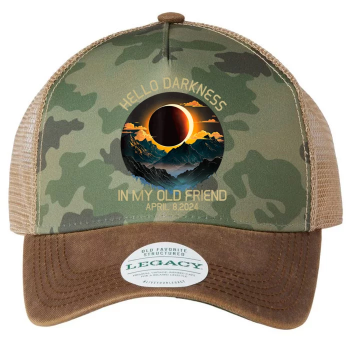 Hello Darkness My Old Friend Solar Eclipse April 08 2024 Legacy Tie Dye Trucker Hat