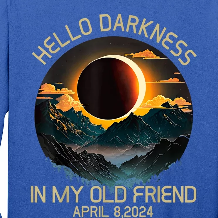 Hello Darkness My Old Friend Solar Eclipse April 08 2024 Long Sleeve Shirt