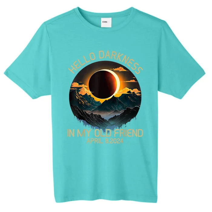 Hello Darkness My Old Friend Solar Eclipse April 08 2024 ChromaSoft Performance T-Shirt