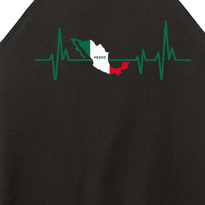 Heartbeat Design Mexican Flag Mexico Women’s Perfect Tri Rocker Tank