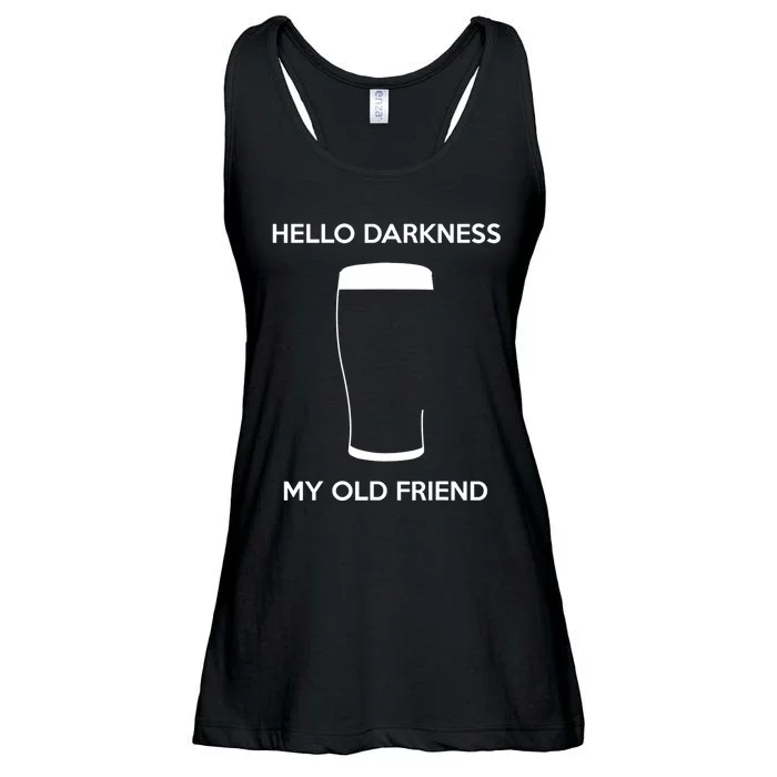 Hello Darkness My Old Friend Age Beer Stout Beer Lover Ladies Essential Flowy Tank