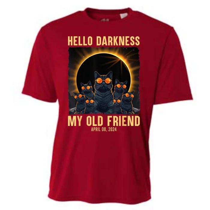 Hello Darkness My Old Friend Solar Eclipse April 08 2024 Cooling Performance Crew T-Shirt