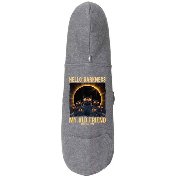 Hello Darkness My Old Friend Solar Eclipse April 08 2024 Doggie 3-End Fleece Hoodie