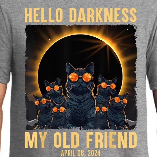 Hello Darkness My Old Friend Solar Eclipse April 08 2024 Pajama Set