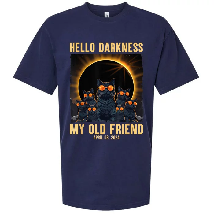 Hello Darkness My Old Friend Solar Eclipse April 08 2024 Sueded Cloud Jersey T-Shirt