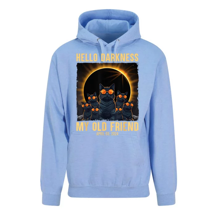 Hello Darkness My Old Friend Solar Eclipse April 08 2024 Unisex Surf Hoodie