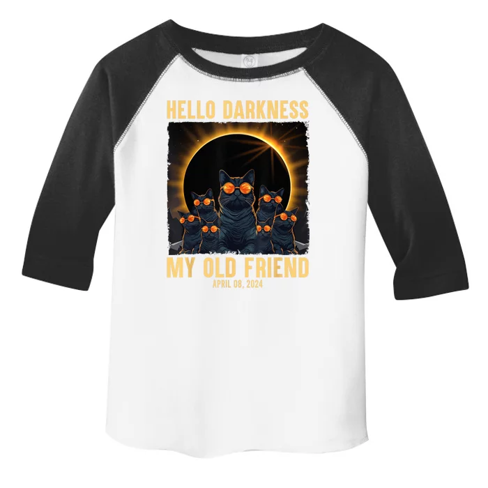 Hello Darkness My Old Friend Solar Eclipse April 08 2024 Toddler Fine Jersey T-Shirt