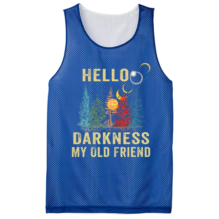 Hello Darkness My Old Friend Solar Eclipse Mesh Reversible Basketball Jersey Tank