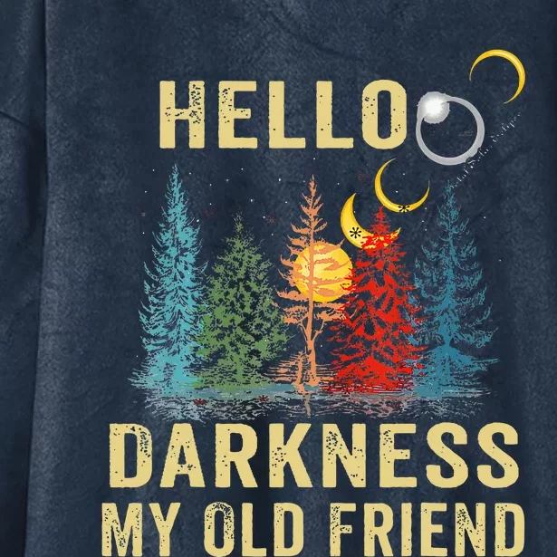 Hello Darkness My Old Friend Solar Eclipse Hooded Wearable Blanket