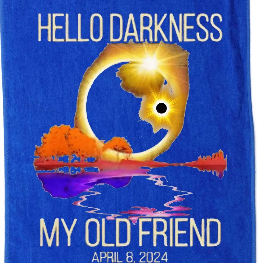 Hello Darkness My Old Friend Solar Eclipse April 08 2024 Platinum Collection Golf Towel