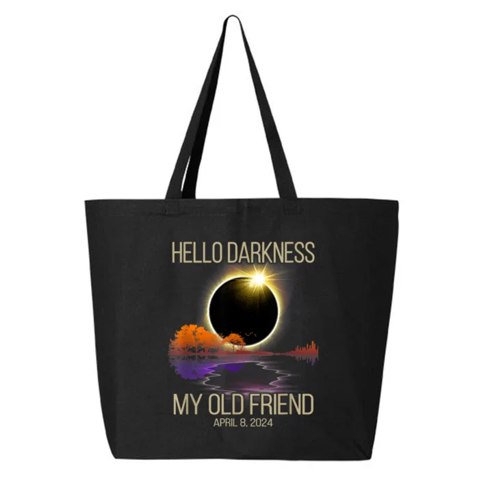 Hello Darkness My Old Friend Solar Eclipse April 08 2024 25L Jumbo Tote