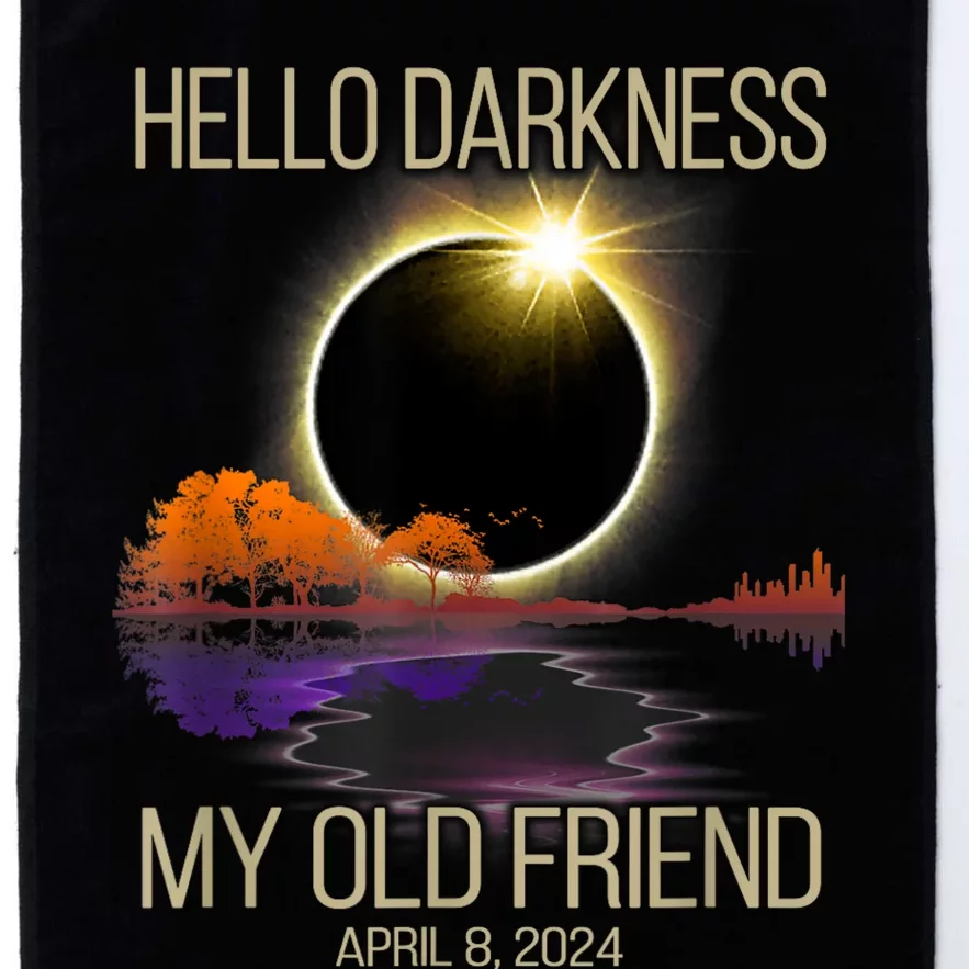 Hello Darkness My Old Friend Solar Eclipse April 08 2024 Platinum Collection Golf Towel