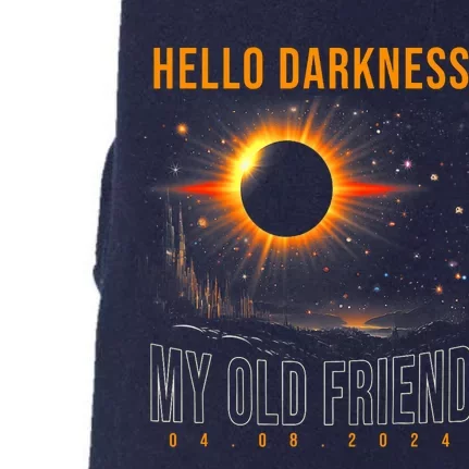 Hello Darkness My Old Friend Solar Eclipse April 08 2024 Solar Eclipse Now Doggie 3-End Fleece Hoodie