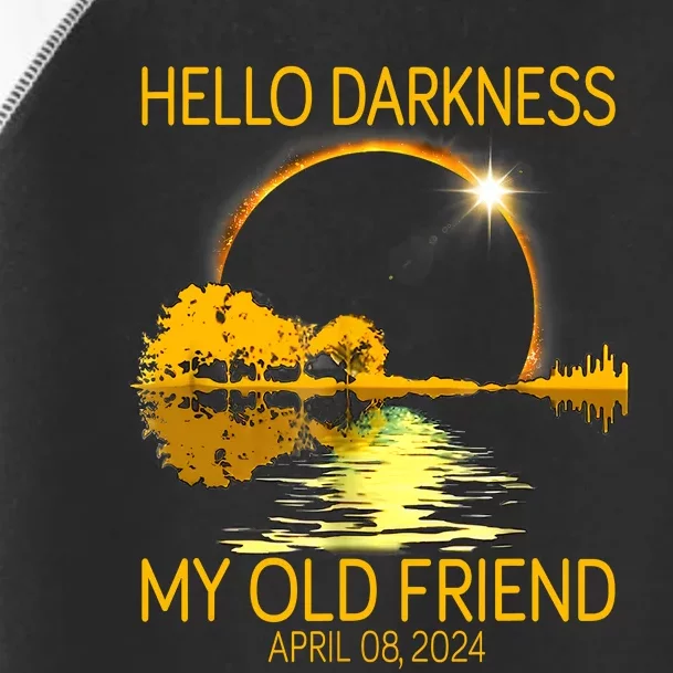 Hello Darkness My Old Friend Funny 2024 Solar Eclipse 4 8 24 Toddler Fine Jersey T-Shirt