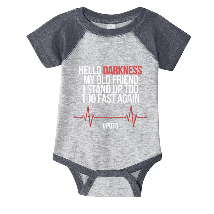 Hello Darkness My Old Friend I Stood Up Too Fast Again Infant Baby Jersey Bodysuit