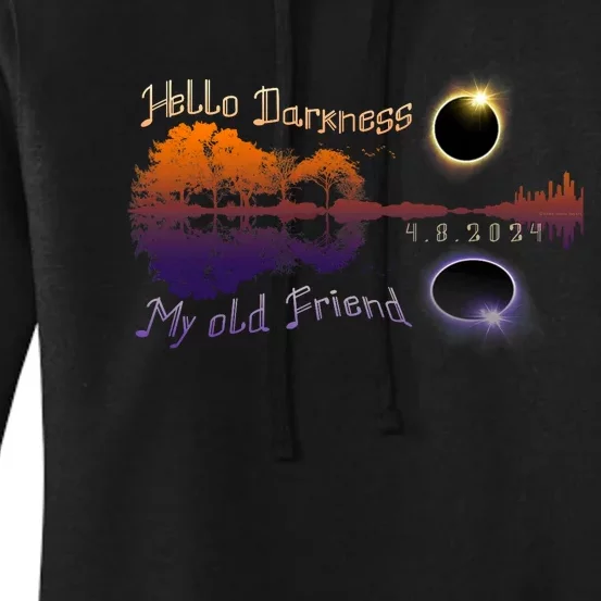 Hello Darkness My Old Friend Solar Eclipse Trending Design Women's Pullover Hoodie