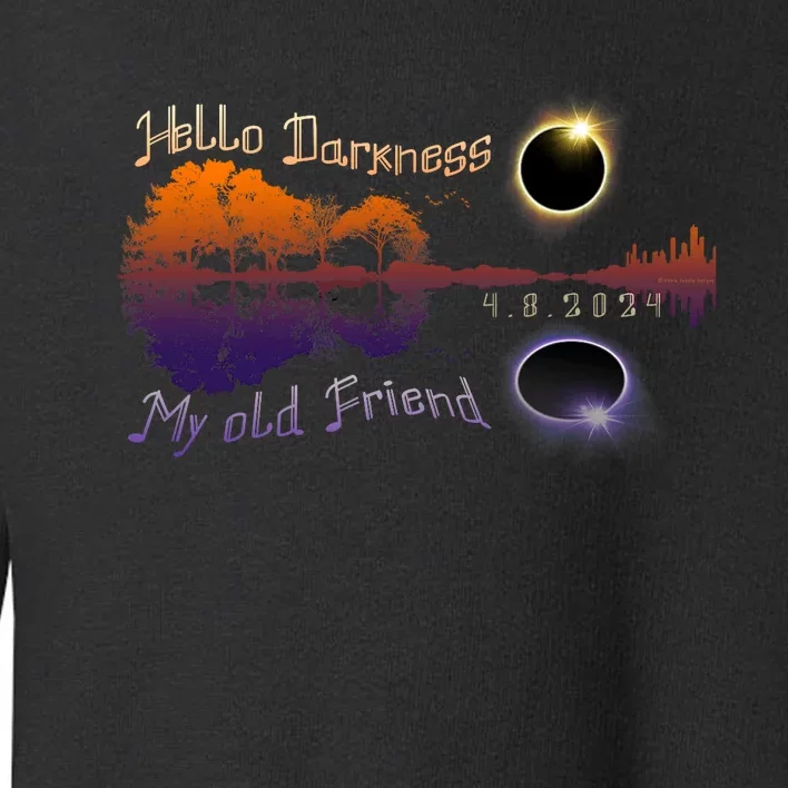 Hello Darkness My Old Friend Solar Eclipse Trending Design Toddler Sweatshirt