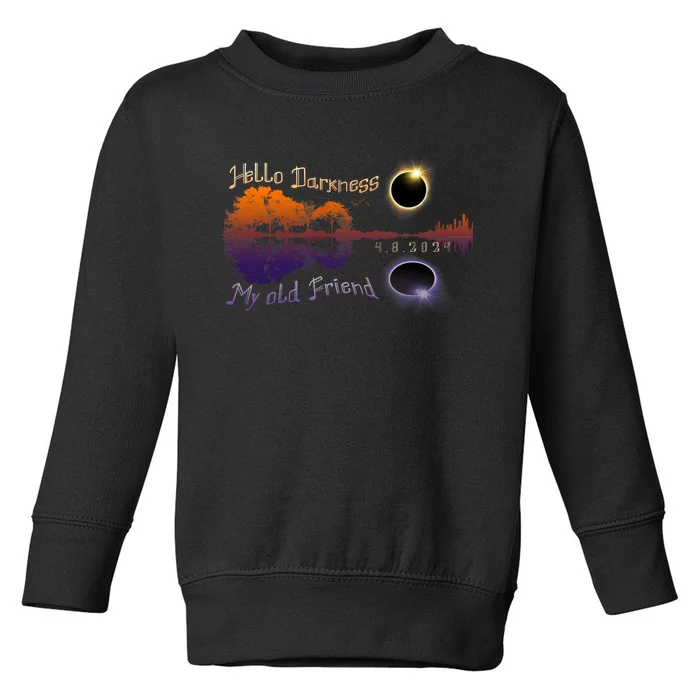 Hello Darkness My Old Friend Solar Eclipse Trending Design Toddler Sweatshirt