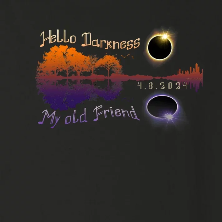 Hello Darkness My Old Friend Solar Eclipse Trending Design Toddler Long Sleeve Shirt