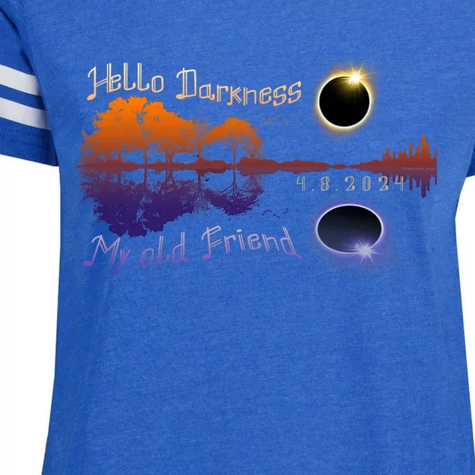 Hello Darkness My Old Friend Solar Eclipse Trending Design Enza Ladies Jersey Football T-Shirt