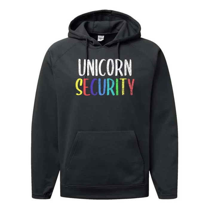 Halloween Dad Mom Daughter Adult Costume Unicorn Security Performance Fleece Hoodie