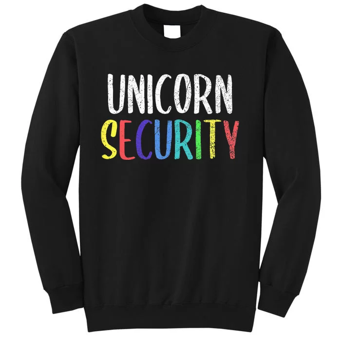 Halloween Dad Mom Daughter Adult Costume Unicorn Security Sweatshirt