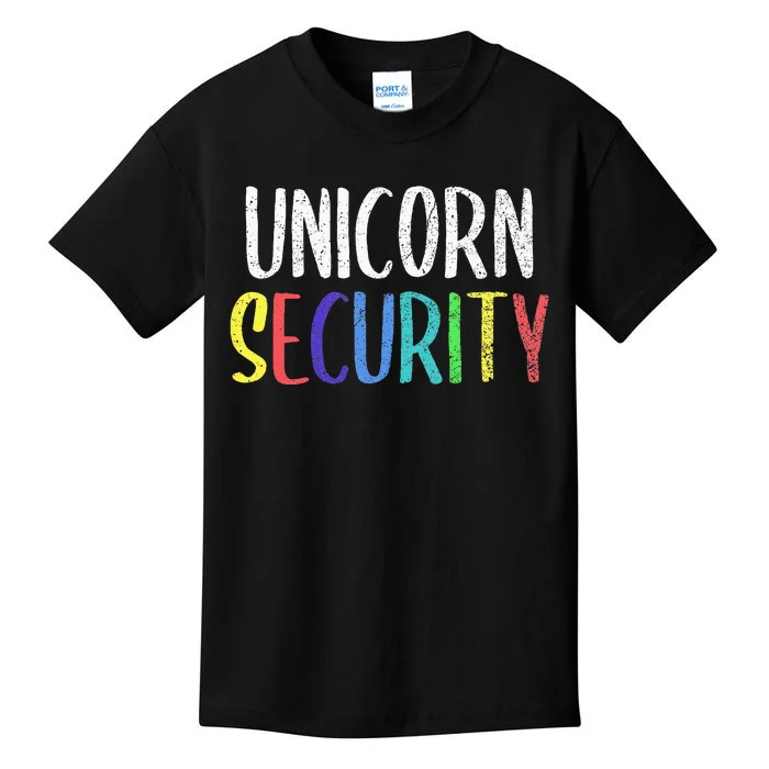 Halloween Dad Mom Daughter Adult Costume Unicorn Security Kids T-Shirt