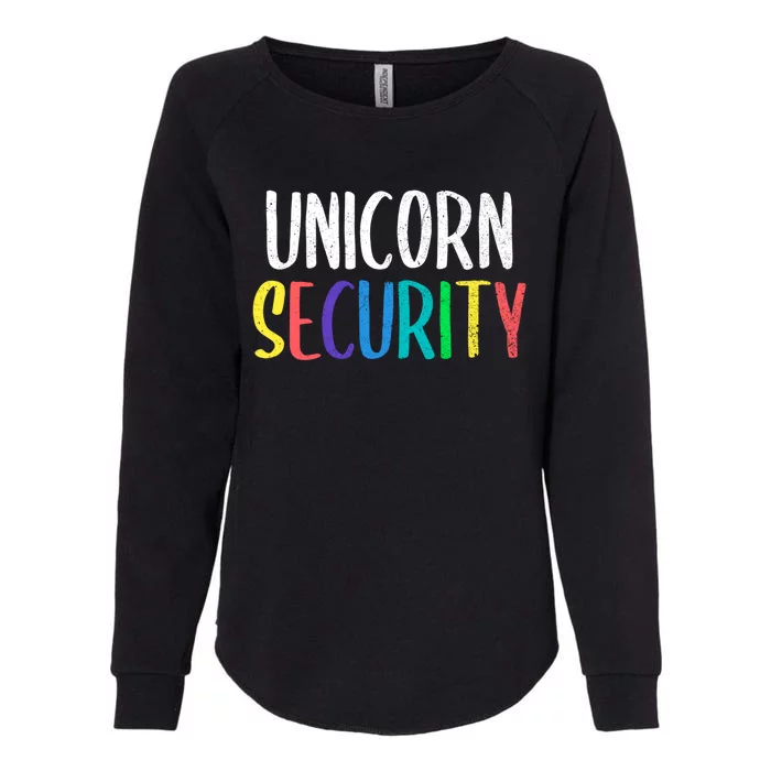 Halloween Dad Mom Daughter Adult Costume Unicorn Security Funny Gift Womens California Wash Sweatshirt