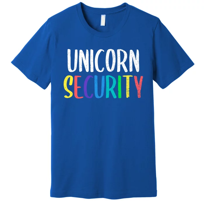 Halloween Dad Mom Daughter Adult Costume Unicorn Security Funny Gift Premium T-Shirt