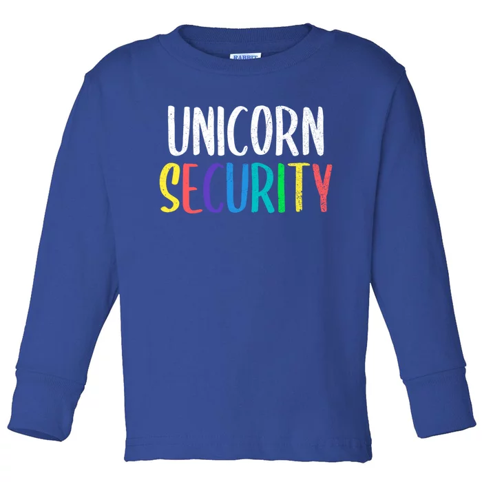 Halloween Dad Mom Daughter Adult Costume Unicorn Security Funny Gift Toddler Long Sleeve Shirt