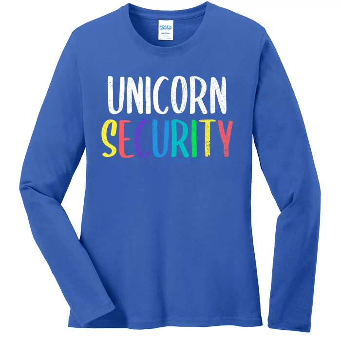 Halloween Dad Mom Daughter Adult Costume Unicorn Security Funny Gift Ladies Long Sleeve Shirt