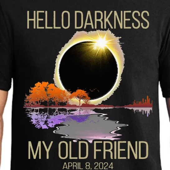 Hello Darkness My Old Friend Solar Eclipse April 08 2024 Pajama Set