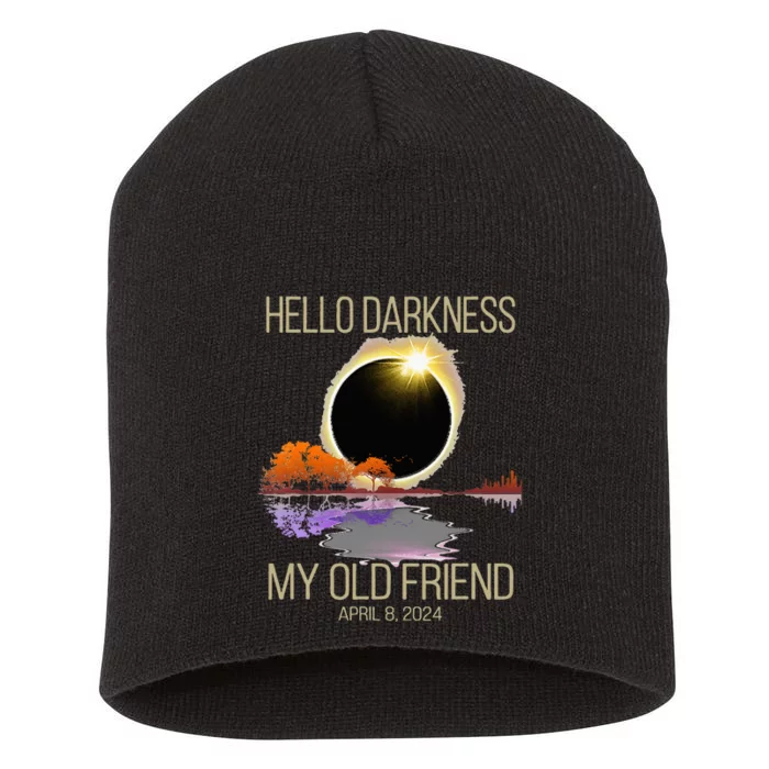 Hello Darkness My Old Friend Solar Eclipse April 08 2024 Short Acrylic Beanie