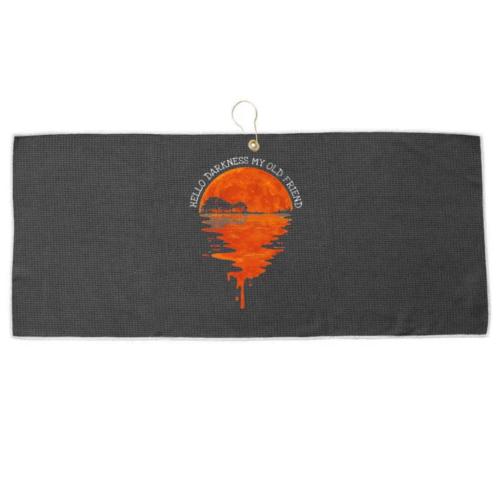 Hello Darkness My Old Friend Hippie Large Microfiber Waffle Golf Towel