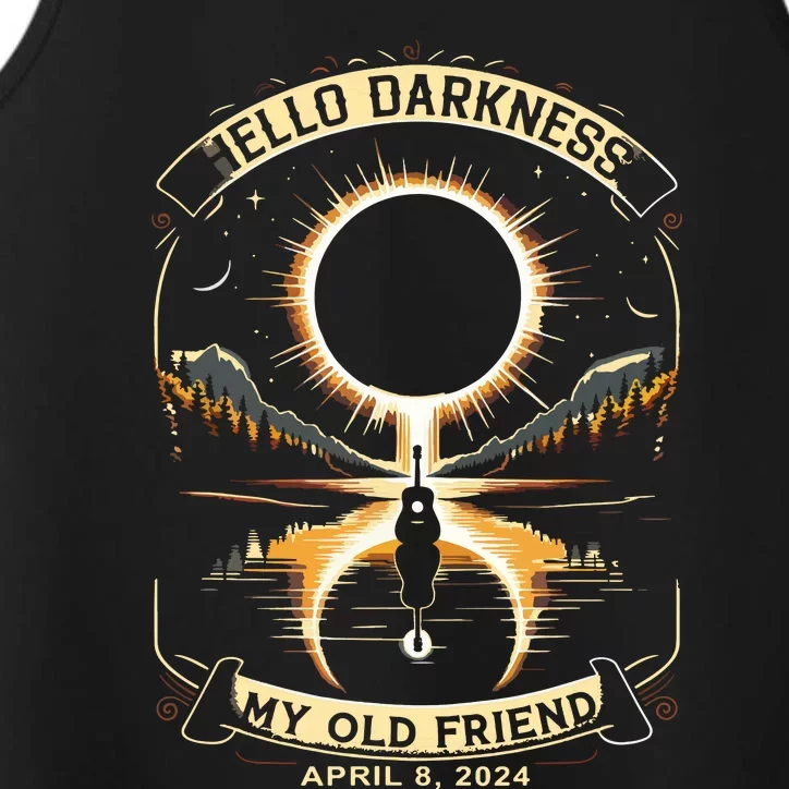 Hello Darkness My Old Friend Solar Eclipse April 8 2024 Performance Tank