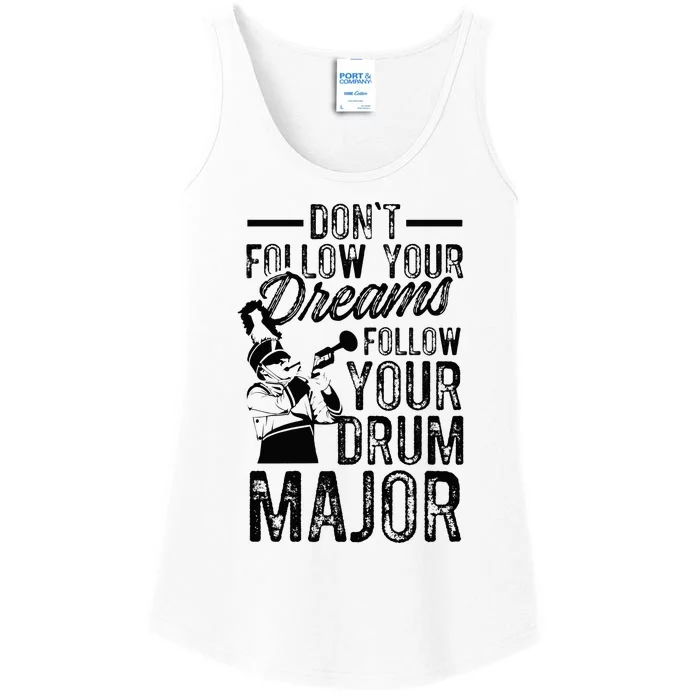 Hilarious Drum Major Saying Fun School Marching Band Art Ladies Essential Tank